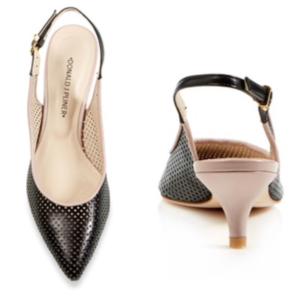 NIB Donald J. Pliner Pent Leather Kitten Heels - Picture 2 of 5
